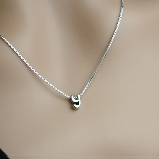 สร้อยคอพร้อมจี้อักษรเงินแท้ "Y"