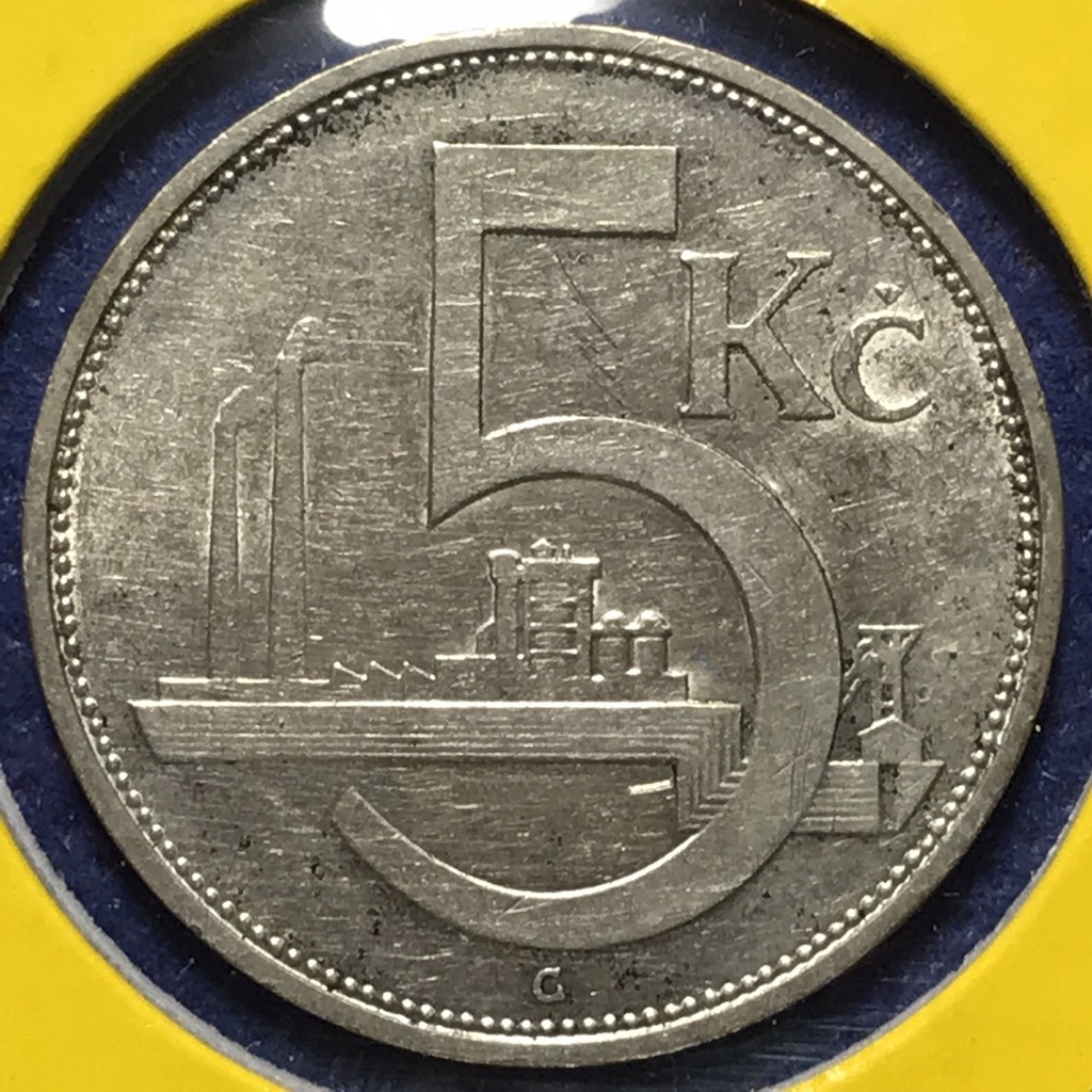 No.60849 เหรียญเงิน ปี1929 เชโกสโลวาเกีย CZECHOSLOVAKIA 5 KORUN เหรียญสะสม เหรียญต่างประเทศ เหรียญเก่า หายาก ราคาถูก