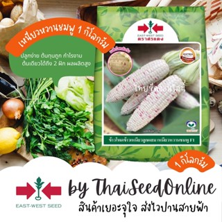 EWCOM 1กก. เมล็ดพันธุ์ ข้าวโพดเหนียวหวานชมพู ตราศรแดง Waxy Corn