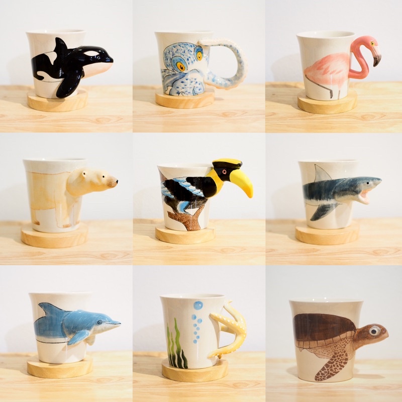 Animal Mug : แก้วมัค แก้วกาแฟ เซรามิครูปสัตว์ แต่งบ้าน **กรุงเทพมีส่งด่วน!**