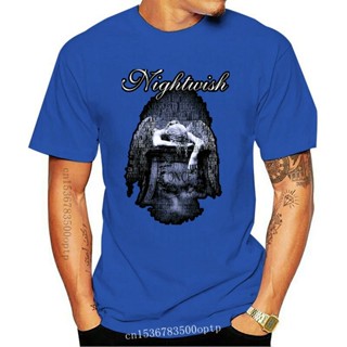 oversize T-shirt เสื้อยืด พิมพ์ลาย Nightwish Once สีดํา สไตล์คลาสสิก LGaakc02IHlfbh61 S-5XL