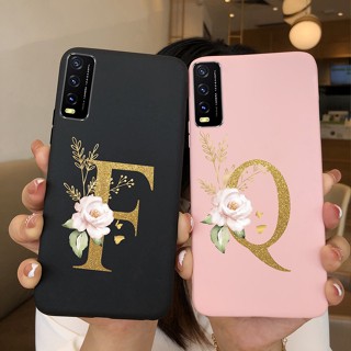 เคสโทรศัพท์ ซิลิโคนนิ่ม TPU กันกระแทก ลายตัวอักษร สําหรับ VIVO Y20 Y20A Y20G Y20i Y20S Y20 Y20S