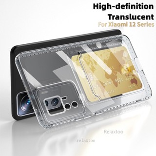 spot Silicone Transparent Clear Casing For Xiaomi mi 12 T Pro 12T Pro 12TPro 12 S Pro X lite 12X 12S Pro 12lite 12SPro Card Slot Full Lens Camera Protect Phone Case TPU Shockproof Soft Back Cover casing