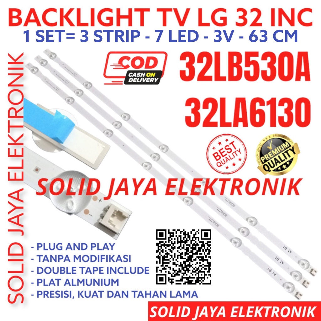 ทีวี BACKLIGHT 32LB530A LED 32LB530 32LA6130 3V 7K 3 VOLT LAMP 7 ปุ่ม 32LA 32LB LB 530 A BL LG 32 IN