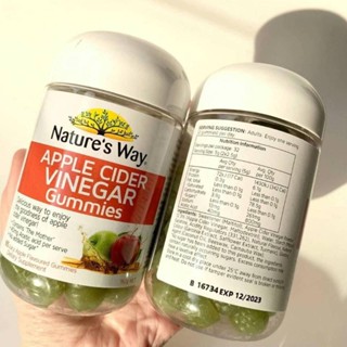 วิตามิน Natures Way Apple cider vinegar 500 mg. 65 กัมมี่