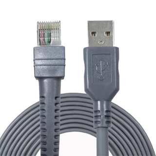 เครื่องสแกนบาร์โค้ด สายเครื่องอ่านบาร์โค้ด 2M USB Cable for Motorola Symbol Zebra Barcode Scanner LS2208/A LI2208 LS4278 STB4278 LI4278 Flatted USB to RJ45 ยาว สําหรับเครื่องสแกนบาร์โค้ด