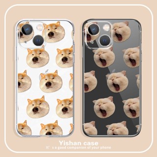 Yawning Kitty~เคสไอโฟน iPhone Xr Xs X max 8พลัส 12 14 13 pro max เคสมือถือ 7 8 เคส 8plus นิ่ม 7plus TPU cover 11 pro