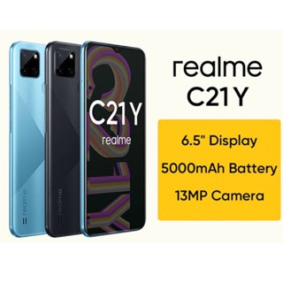 Realme C21y 3/32 สีดำ เครื่องใหม่ มือหนึ่ง แท้ศูนย์ไทย เคลียร์สต็อค ประกันประกันร้าน3เดือน