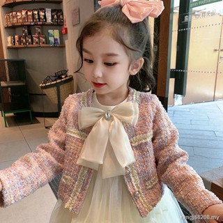 Baju ชุดเดรสลูกไม้ สําหรับเด็กผู้หญิง 9 bulanbaby◘ชุดสูทกระโปรง ขนาดเล็ก แฟชั่นฤดูใบไม้ร่วง และฤดูหนาว สําหรับเด็กผู้หญิง สองชิ้น