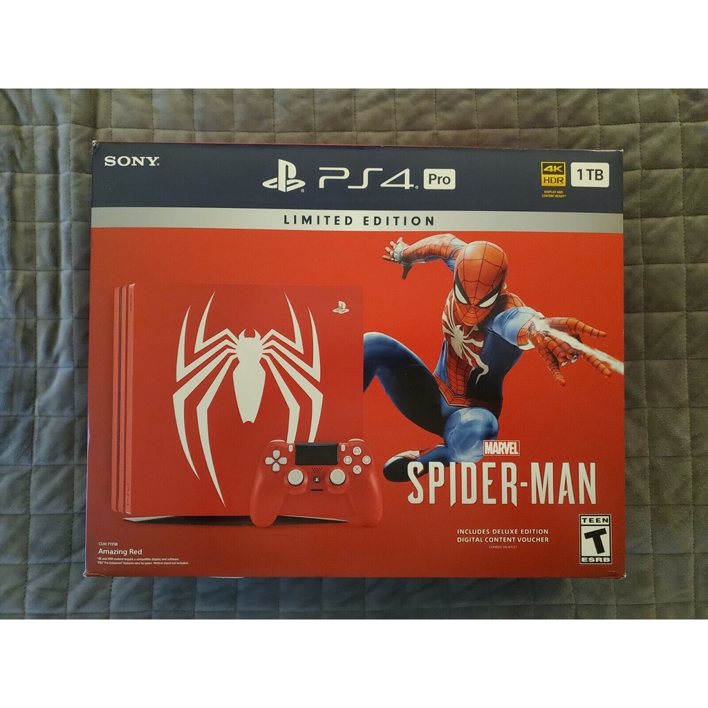 Sony PlayStation 4 Pro Spider-Man Limited Console 1TB PS4 Complete w Box