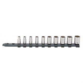 Stahlwille 1/4" ชุดบ๊อกซ์ Socket Set with Rail 12916/10-40