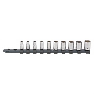 Stahlwille 1/4" ชุดบ๊อกซ์ Socket Set with Rail 12916/10-40