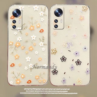 เคสโทรศัพท์ Phone Casing Xiaomi 12T Pro 12 Lite 11T Pro Mi 11 Lite 5G NE Redmi 10C 5G Fashion Girl Style Romantic Small Flowers Handphone Case Simple Transparent Cover TPU Soft Back Case