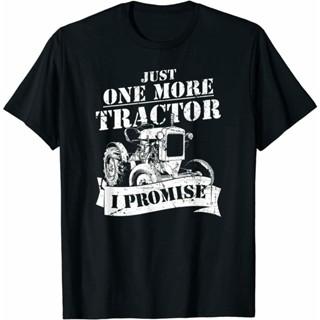 เสื้อผ้าผชเสื้อยืด พิมพ์ลาย Just One More Tractor สําหรับผู้ชายS-5XL