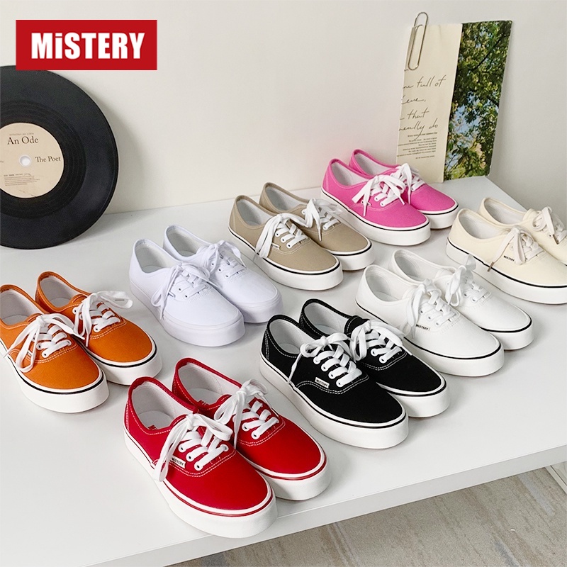 MISTERY รองเท้าผ้าใบ สีขาว สําหรับผู้หญิงว รุ่น DEW สีขาว（MIS-669）