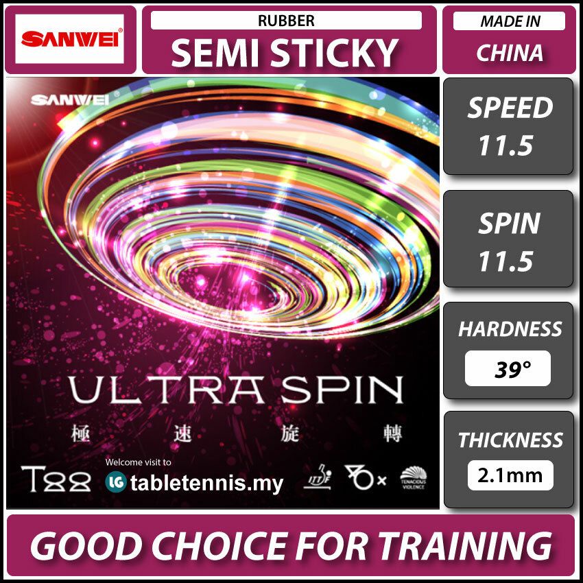 ยาง Sanwei T88 Ultra Spin ยางนุ่มเหนียว Getah ปิงปอง