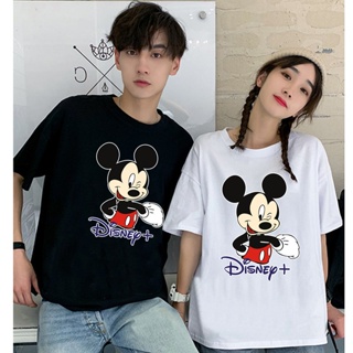 ใส่เดินทางแฟชั่นิBK-08/ พร้อมส่ง(8สี) Disney+Mickey เสื้อยืดแทรนต์เกาหลีมาแรงมากๆ ผ้านิ่มใส่สบาย เสื้อคู่ เสื้อครอบครัว