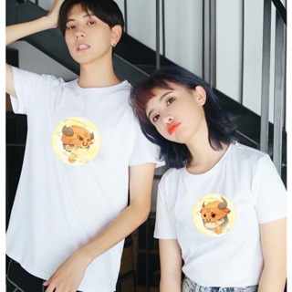 Tee เสื้อยืดสีขาว - ราศีพฤษภ (แต่ละราคา) เดียวขายเสื้อยืด 4 สี Unisex ทุกขนาดผ้าฝ้ายการ์ตูนตลก#COD