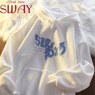 SWAY  เสื้อกันหนาว เสื้อฮู้ด นค้ามาใหม่ ใส่สบายๆ หลวม ทันสมัย ทันสมัย คุณภาพสูง สบาย S011080 36Z230909