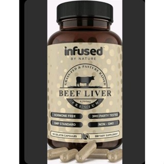 Infused By Nature Beef Liver Premium Supplement Grass-Fed Pasture Raised 06/2025 4500 mg