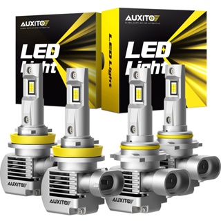 Auxito หลอดไฟหน้า Led 100W 20000LM 9005 HB3 H11 6000K สีขาว แบบเปลี่ยน แพ็คละ 4 ชิ้น