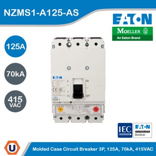 EATON Molded Case Circuit-Breaker (MCCB) 3P, 125A, 70kA ที่ 415VAC รหัส NZMS1-A125-AS สั่งซื้อได้ที่ร้าน Ucanbuys