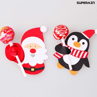 &lt;Christmas&gt; กระดาษห่อของขวัญ ลายการ์ตูนอมยิ้ม สําหรับตกแต่งคริสต์มาส 50 ชิ้น