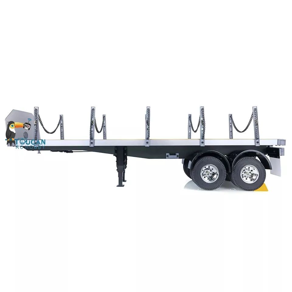 Hercules 114 2axle Rc Tractor Flatbed Semi Trailer Truck For Diy Tamiya