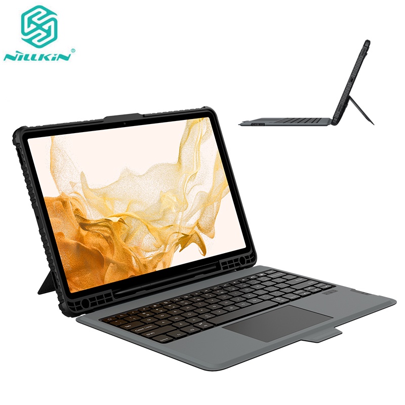 Samsung Tab S8+ เคส Nillkin เคสคีย์บอร์ดบลูทูธ พร้อมทัชแพด และกล่องดินสอ สําหรับ Samsung Galaxy Tab S7 FE / S8 S9 Plus 5G