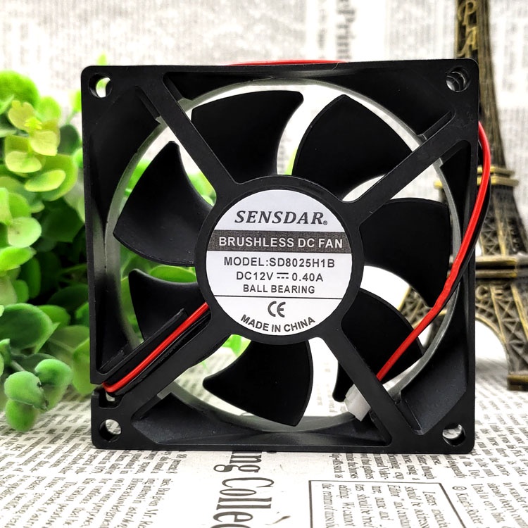 YTH SENSDAR SD8025H1B DC12V 0.40A 8CM CM 2WIRES พัดลมระบายความร้อน