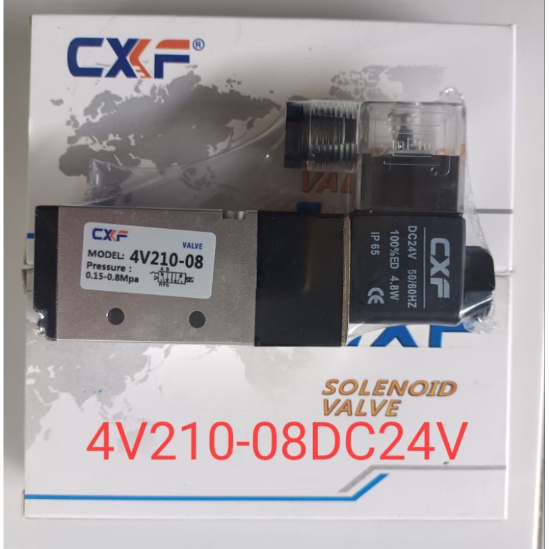 4V210-08DC24V(CXF)way5/2เกลียว1/4"(2หุน)
