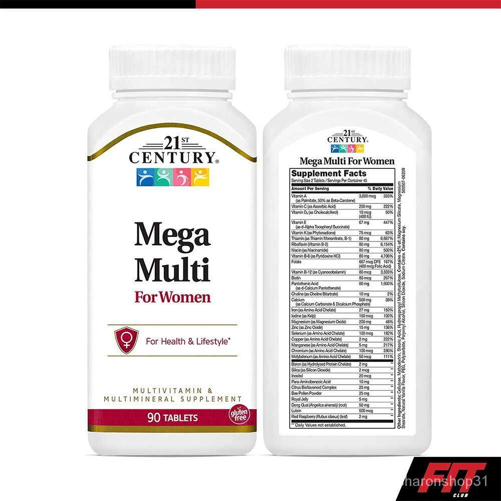 21st Century,, Mega Multi for Woman, Multivitamin & Multimineral, 90 ...