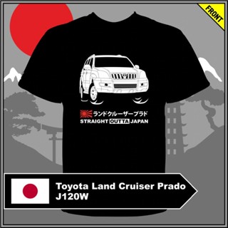 เสื้อยืดผ้าฝ้ายพิมพ์ลายขายดี Yuanl5 [พร้อมส่ง] เสื้อยืดแขนสั้น พิมพ์ลาย Toyo Land Cruiser Prado J120W Off Road พลัสไซซ์