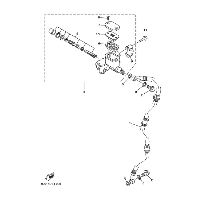 5P0-F580A-00  ชุดซ่อมปั๊มดิสค์เบรค