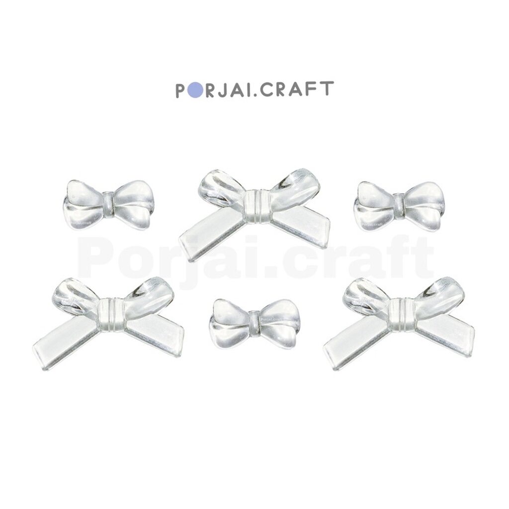 ลูกปัดโบว์ใส Bows Beads