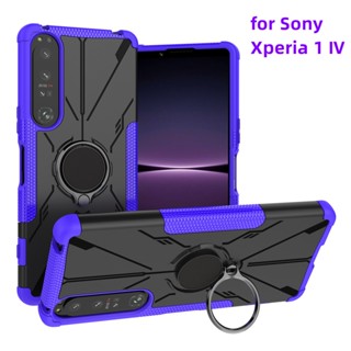 เคสโทรศัพท์มือถือ กันกระแทก พร้อมแหวนแม่เหล็ก สําหรับ Sony Xperia 10 Iv 10.4 Xperia 1 Iv 1.4