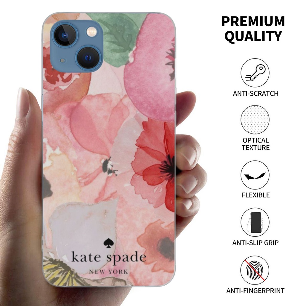 เคสโทรศัพท์มือถือ แบบใส ลาย Kate Spade หรูหรา สําหรับ IPhone 15 14 13 12 11 Pro Max