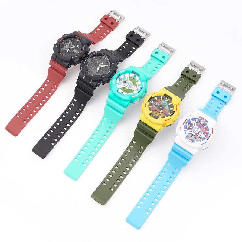สายนาฬิกาข้อมือซิลิโคนเรซิ่น 16 มม. อุปกรณ์เสริม สําหรับ Casio G-SHOCK GA-100 110 140 200 400 700 GD-100 G-8900 GW-8900