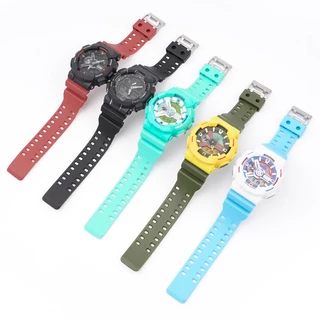 สายนาฬิกาข้อมือซิลิโคนเรซิ่น 16 มม. อุปกรณ์เสริม สําหรับ Casio G-SHOCK GA-100 110 140 200 400 700 GD-100 G-8900 GW-8900