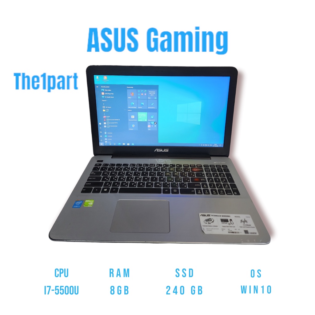 The1part โน๊ตบุ๊ค | ASUS Gaming i7  | RAM 8GB | SSD240GB