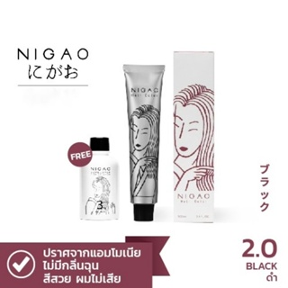 NIGAO Hair Color 2.0(นิกาโอะ ครีมเปลี่ยนสีผม สีย้อมผม ดำ)