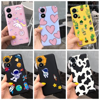 เคสโทรศัพท์ซิลิโคน TPU แบบนิ่ม ลายนักบินอวกาศ และวัวน่ารัก สําหรับ OPPO A17 CPH2477 2022 A17 A 17 4G