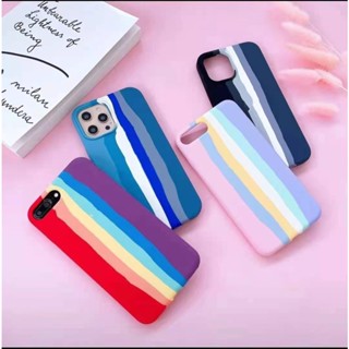 【เคส ไอโฟน 7plus 8plus】เคสสายรุ้งไล่โทนสีนิ่ม iphone11 11pro 11promax เคสกำมะหยี่ iphone6 6s 7 8 7plus 8Plus XS MAX XR i