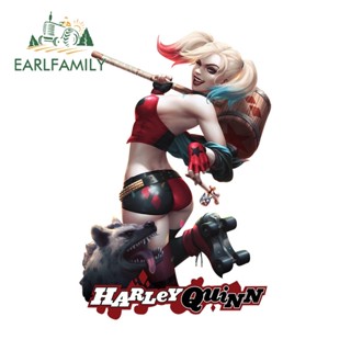 Earlfamily สติกเกอร์ ลาย Harley Quinn ขนาด 13 ซม. x 8.6 ซม. สําหรับติดตกแต่งหน้าต่างแล็ปท็อป กระเป๋าเดินทาง