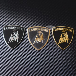 โลโก้ โล่ LAMBORGHINI ลัมโบร์กีนี ขนาด 5 x 6 cm. สำหรับ Aventador Huracán Urus Diablo Essenza SCV12 Sian Asterion Veneno