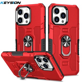 Keysion เคสโทรศัพท์มือถือ กันกระแทก พร้อมแหวนขาตั้ง สําหรับ iPhone 12 Pro Max 12 11 Pro Max 11 X XS Max XR