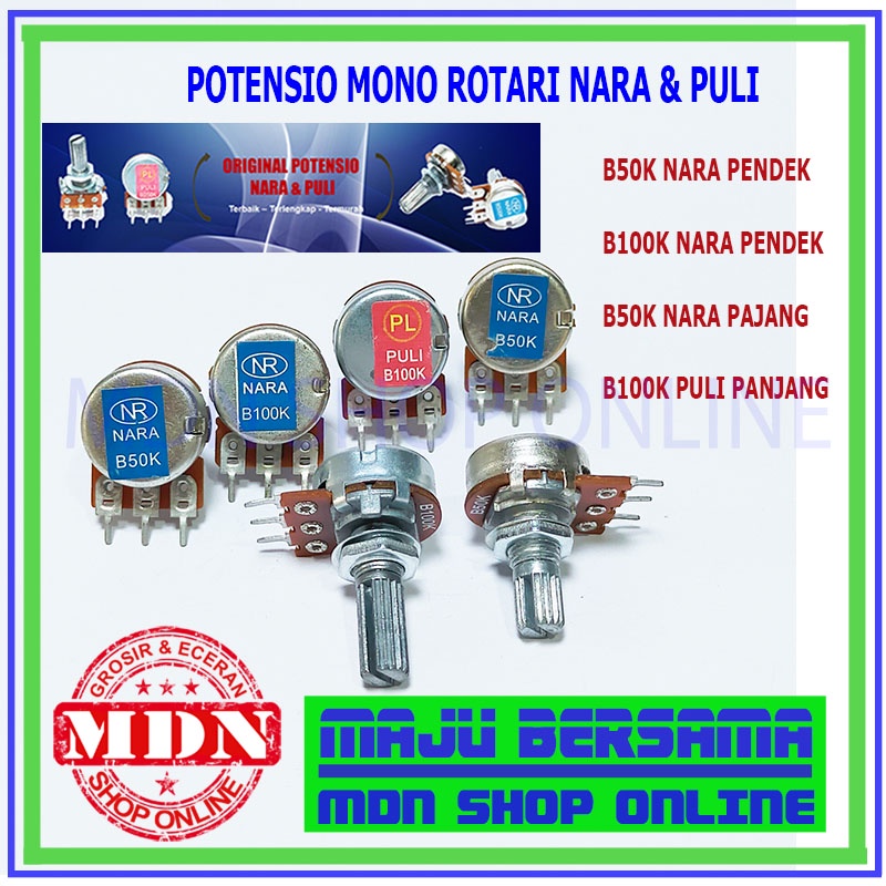 50K 100K Mono Rotary Potentiometer NARA