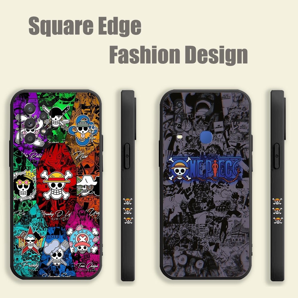 One Piece Graffiti โลโก้อะนิเมะ FQE03 สําหรับ Tecno Spark Go 4 Air KC6 CE7 8C 7 7C เคสโทรศัพท์สแควร์