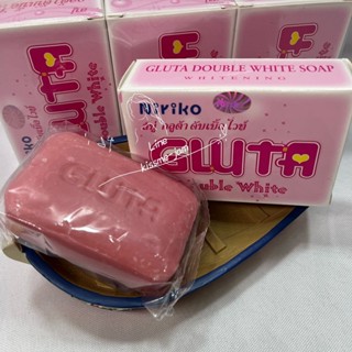 Niriko GLUTA DOUBLE WHITE SOAP WHITENING 100กรัม 1 แพคมี 6 ก้อน