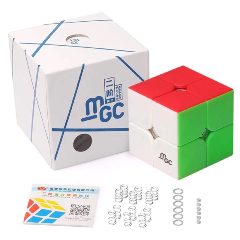 Rubik 2x2 MGC 2x2 M แม่เหล็กพร้อมแม่เหล็กระดับพรีเมียม Rubik 2x2x2